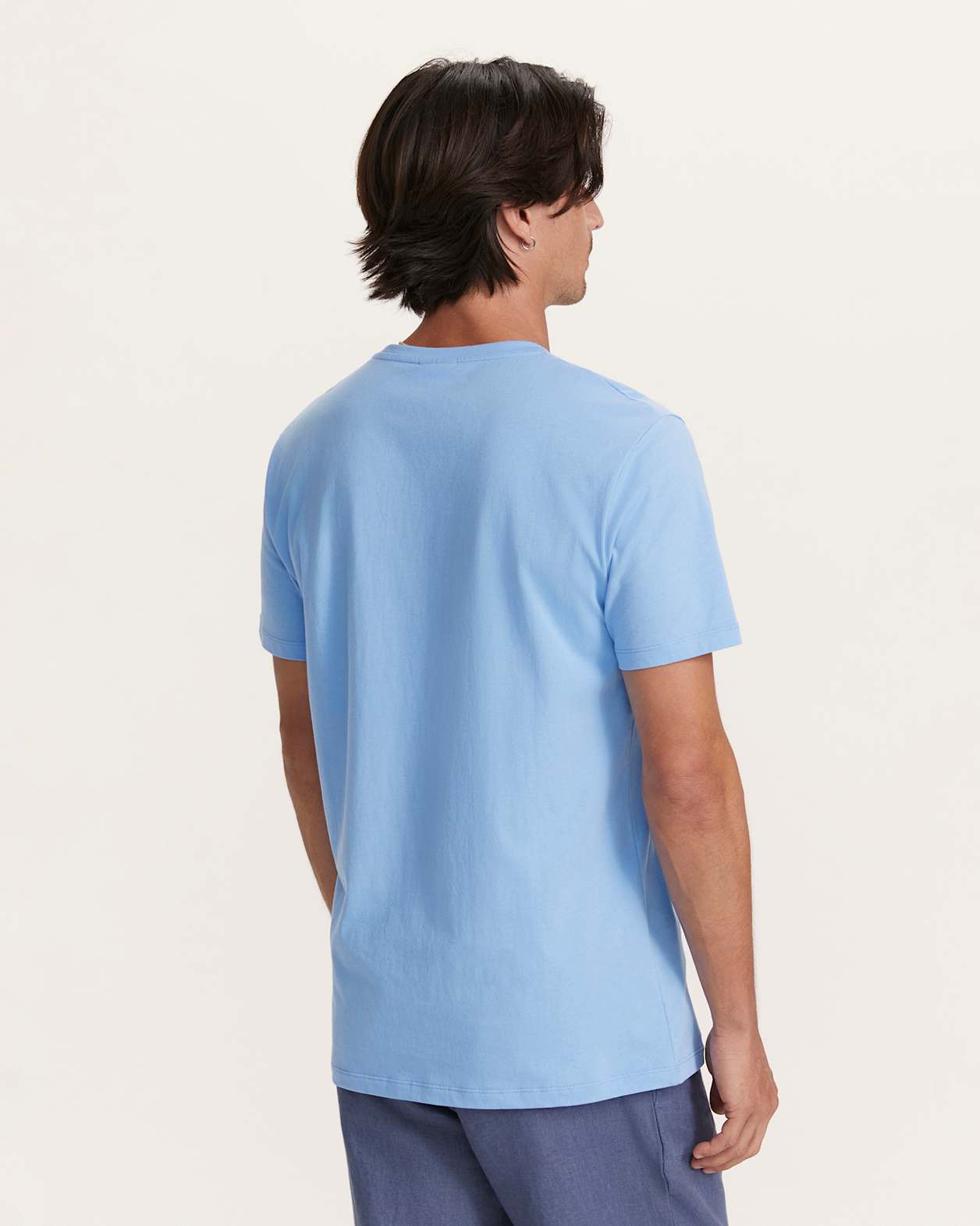 Daniel Crew Neck Tee in CERULEAN