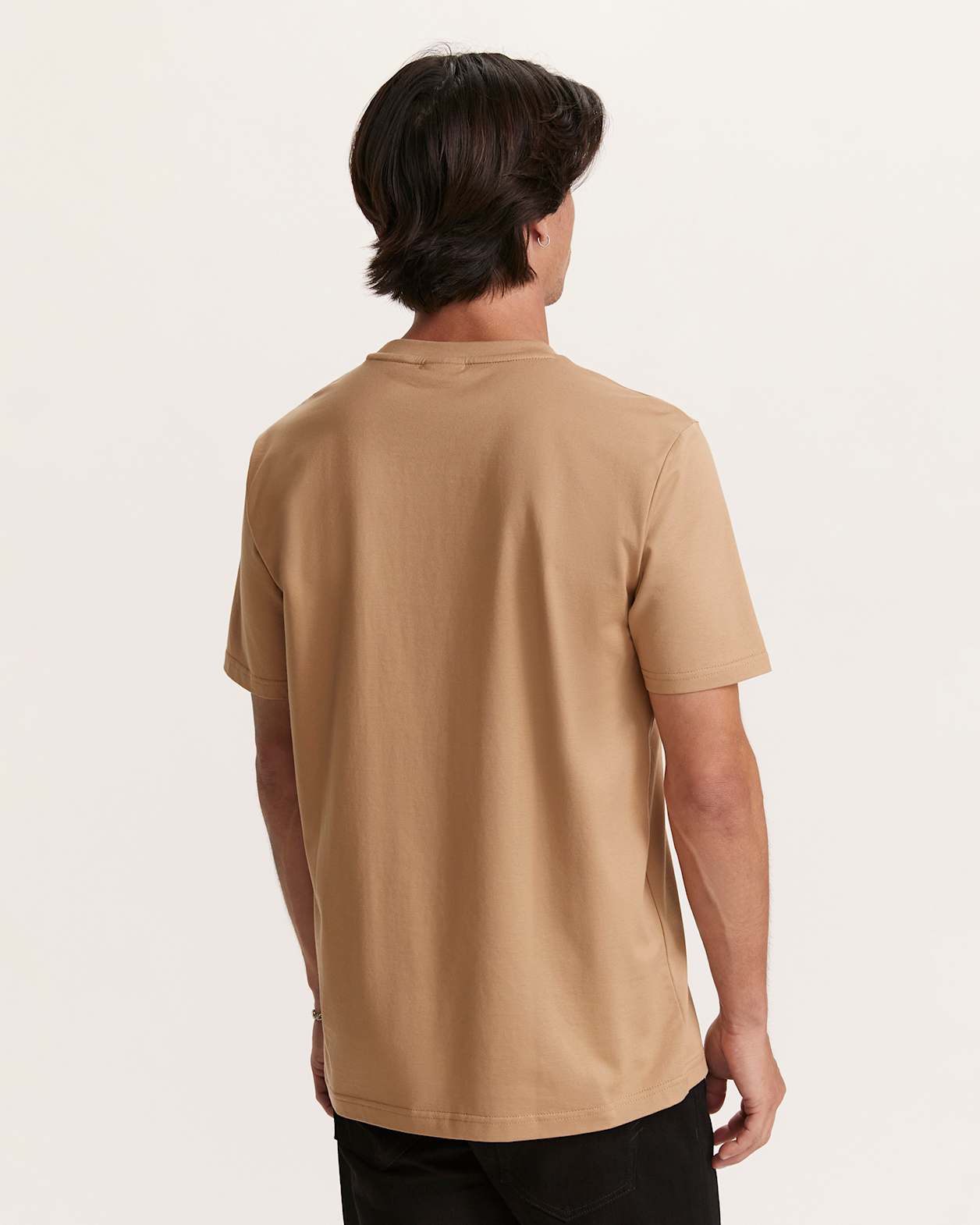 Bale Mercerised Crew Tee in TAN
