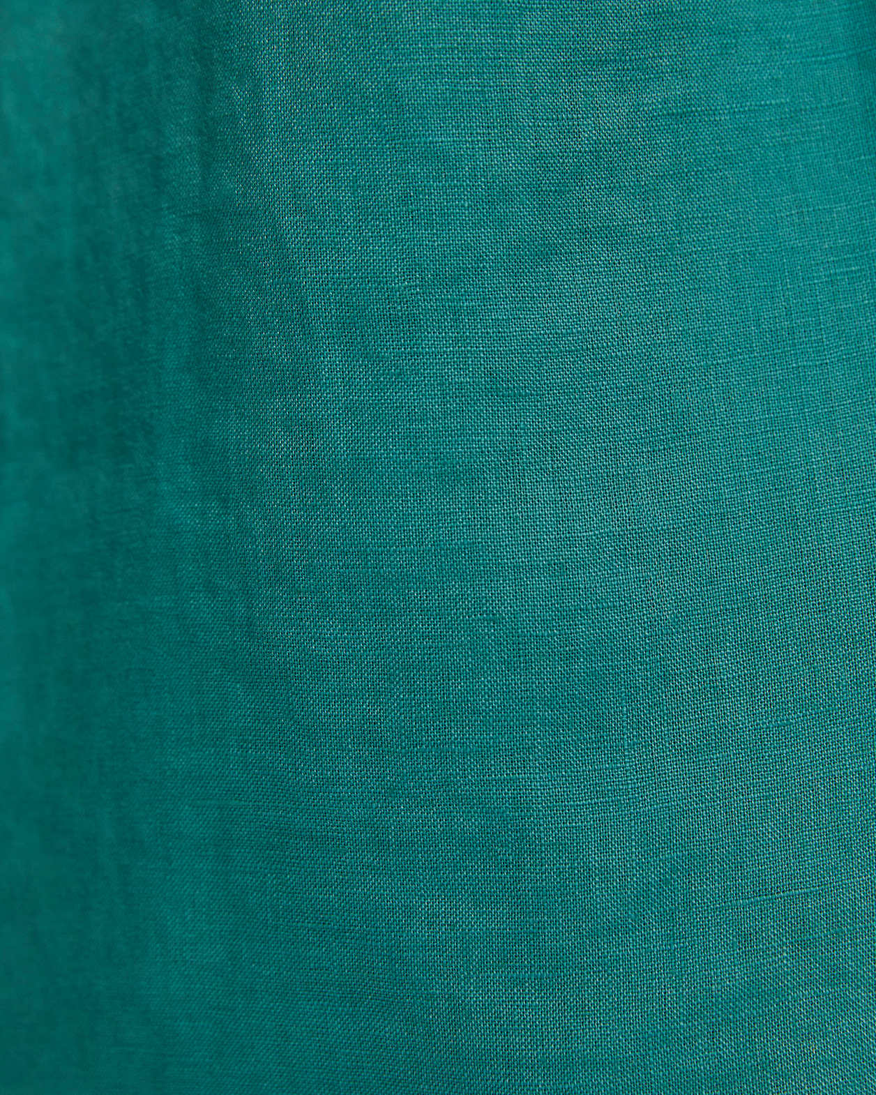 Anderson Long Sleeve Classic Linen Shirt in DARK GREEN