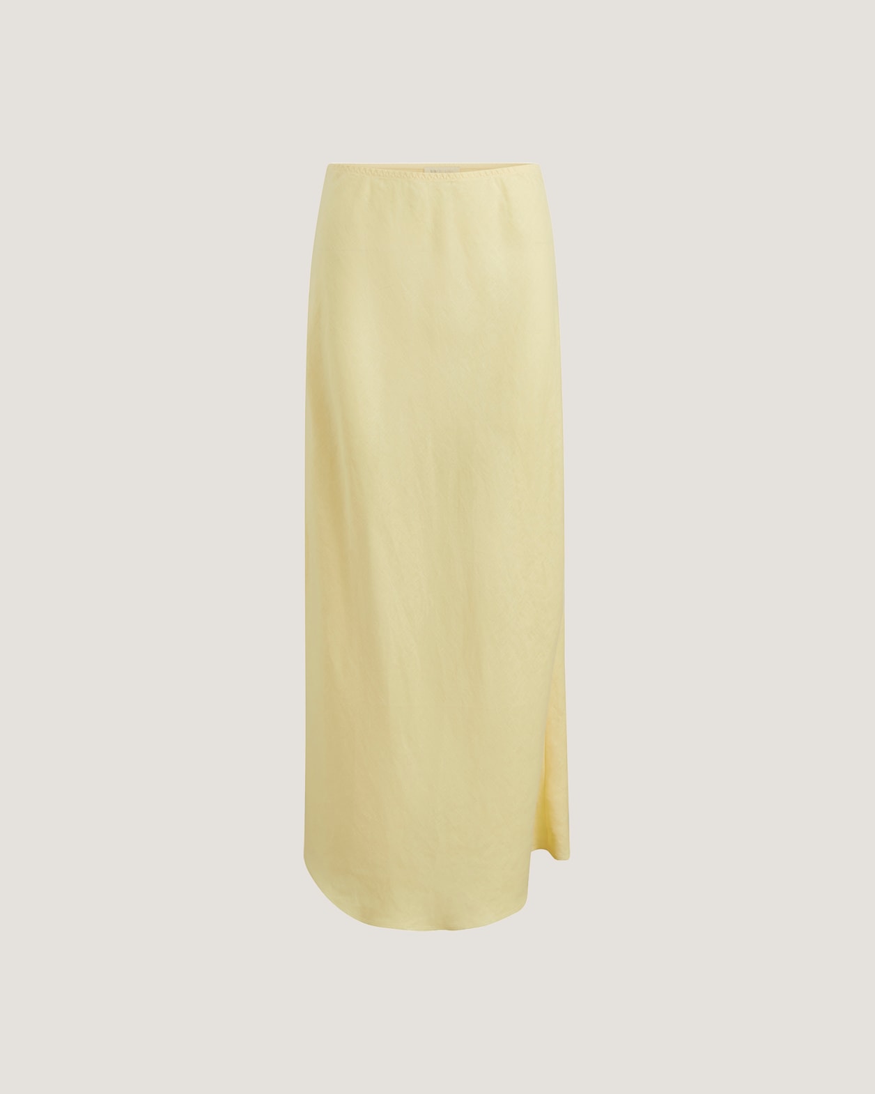 Lila Linen Bias Skirt in LEMON