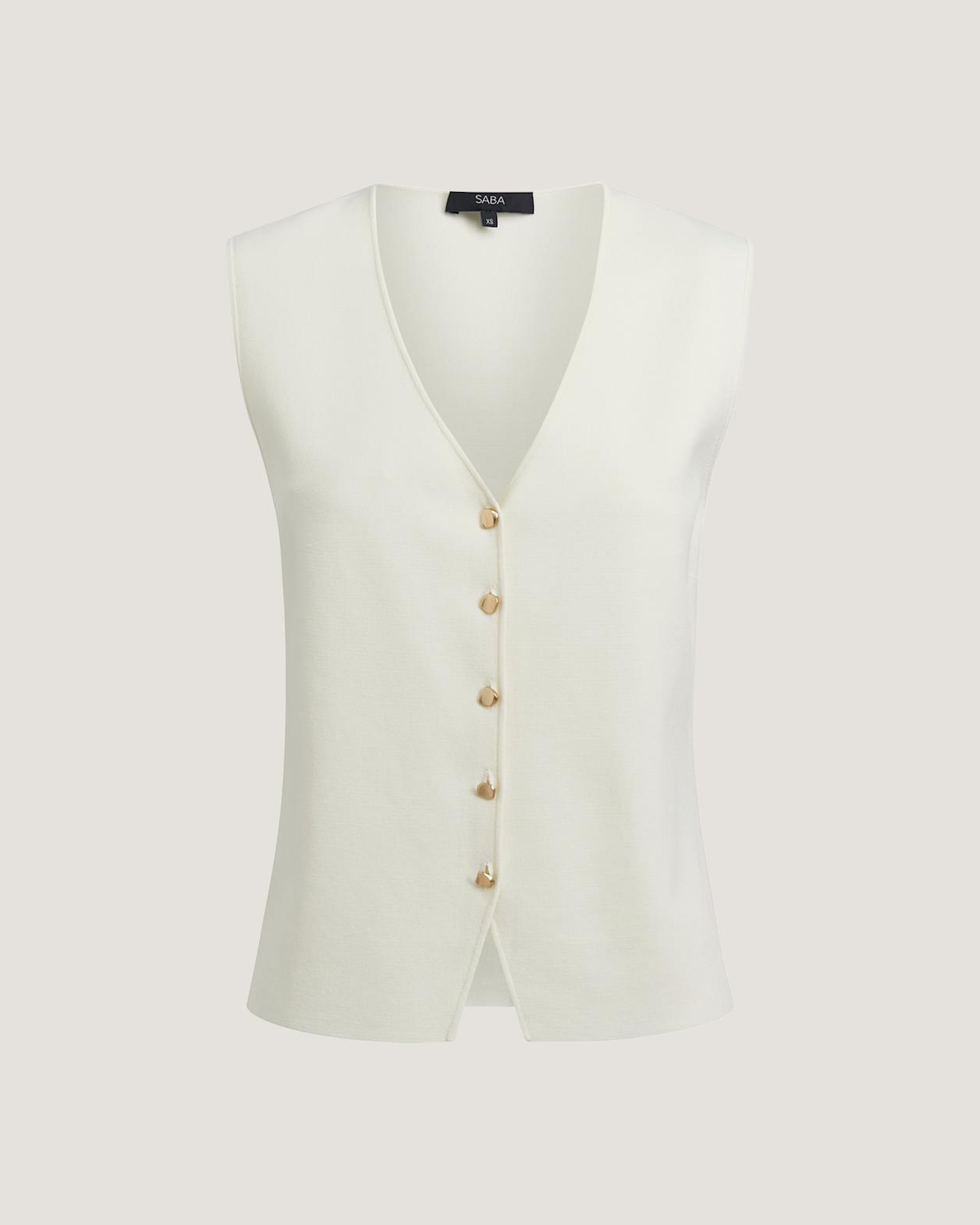 Vera Knit Vest in VANILLA
