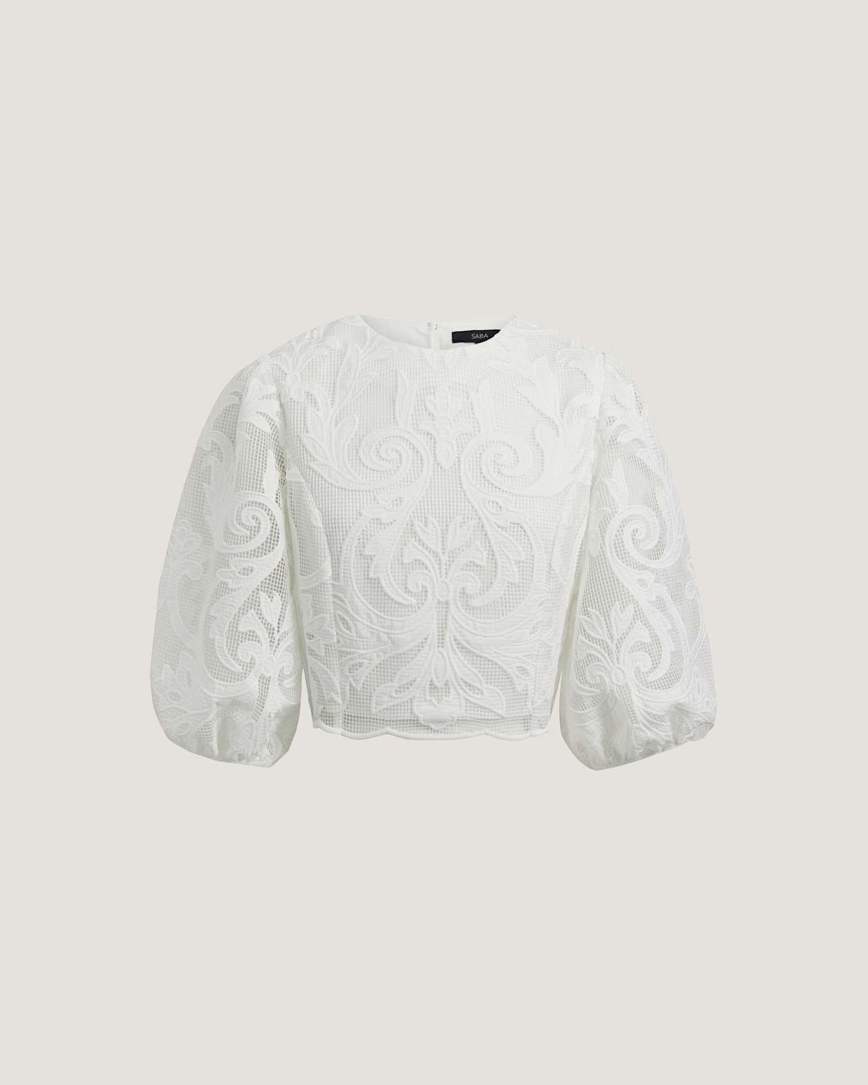 Rielle Puff Sleeve Top in WHITE