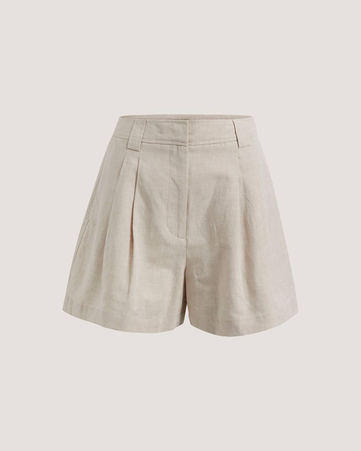 Sienna Linen Short in OATMEAL MELANGE