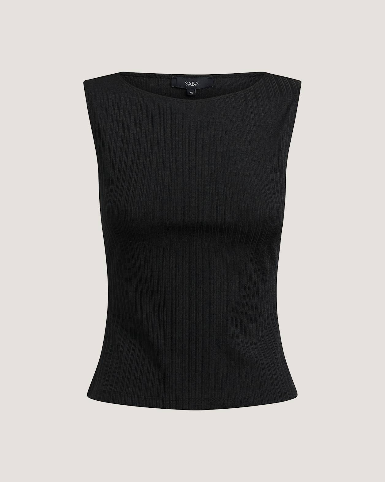 Rubee Boat Neck Tank in BLACK