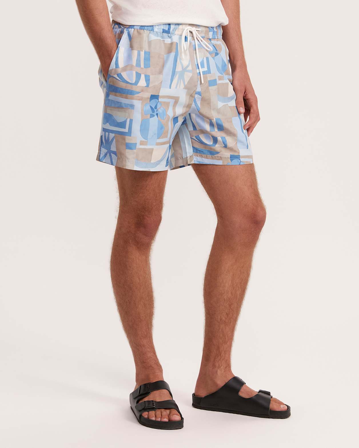 Wallis Pull On Swim Short in BLUE/YELLOW