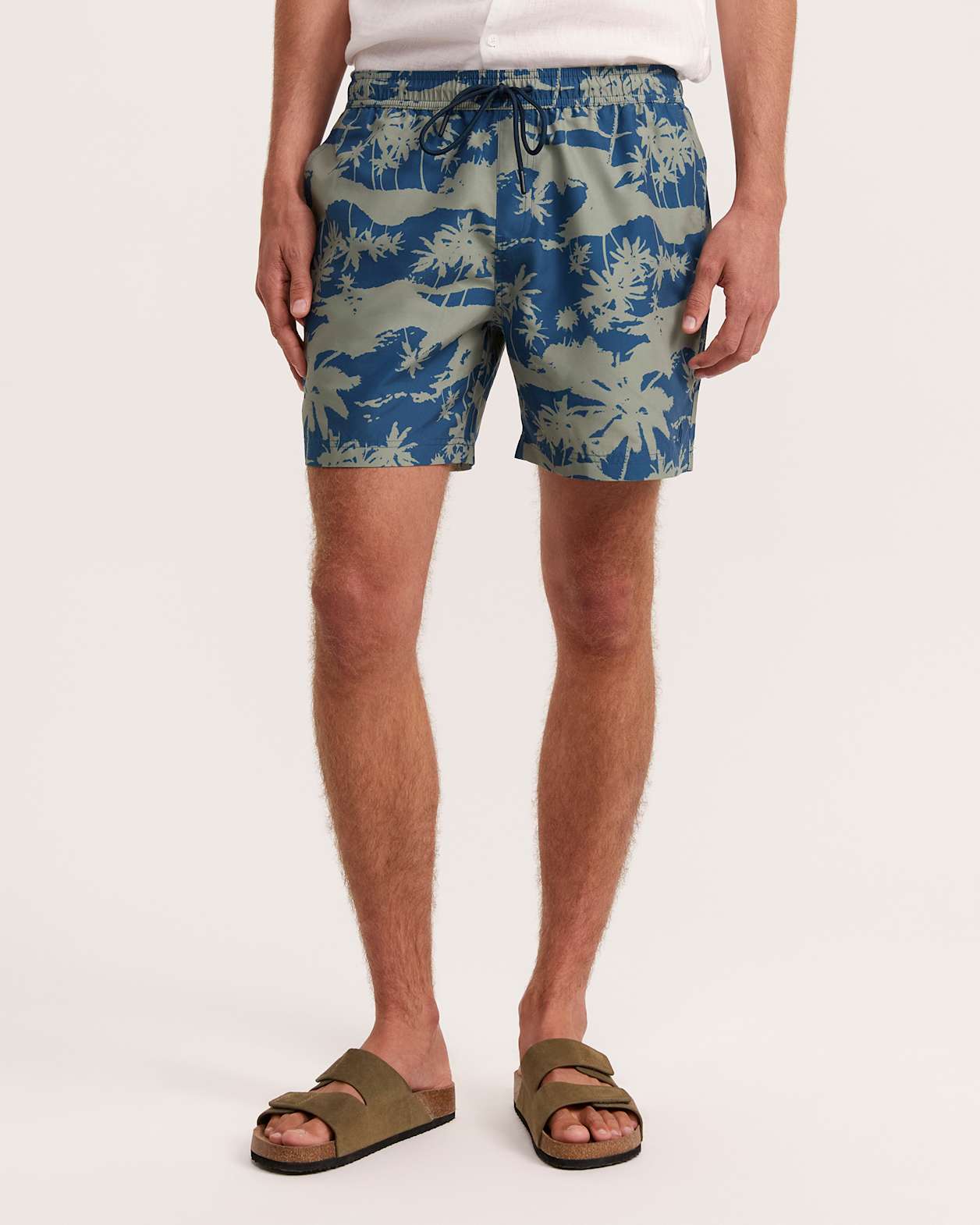 Tennant Pull On Swim Short in MID NAVY/TEAL