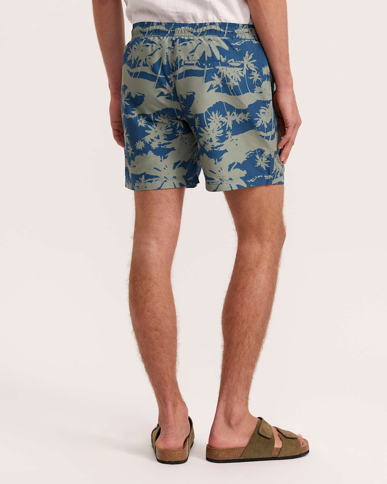 Tennant Pull On Swim Short in MID NAVY/TEAL