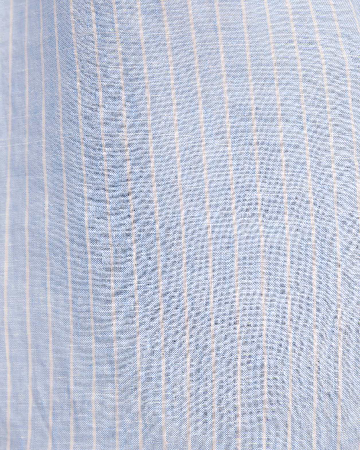Noah Stripe Linen Shirt in LIGHT BLUE
