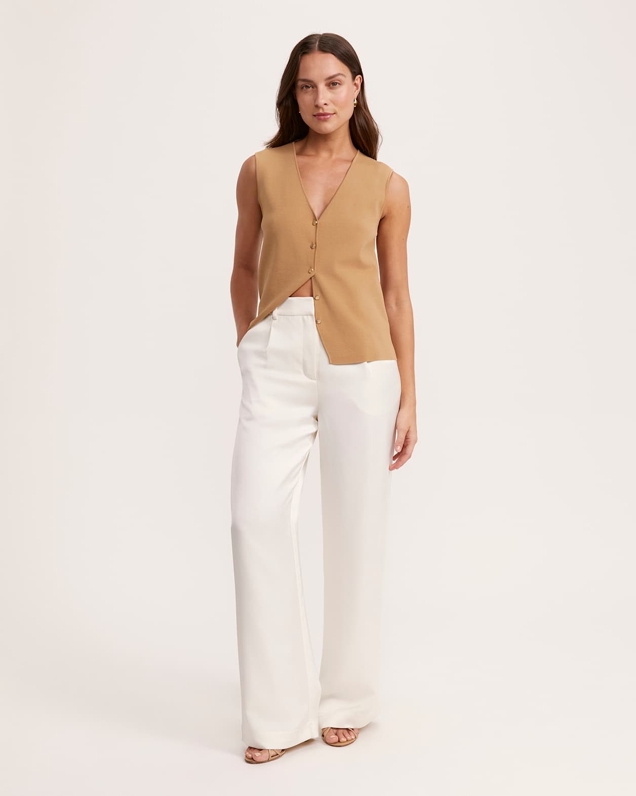 Vera Knit Vest in GOLD