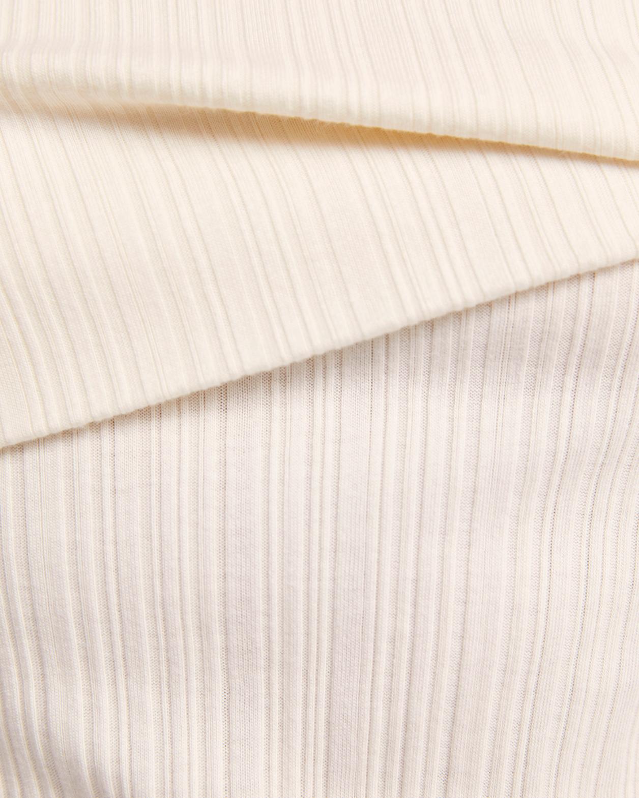 Sabine Short Sleeve Off Shoulder Top in VANILLA
