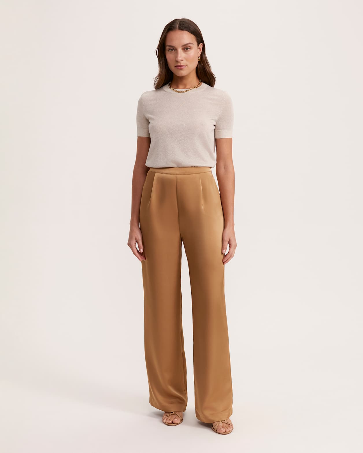 Jayde Wide Leg Pant in GOLD