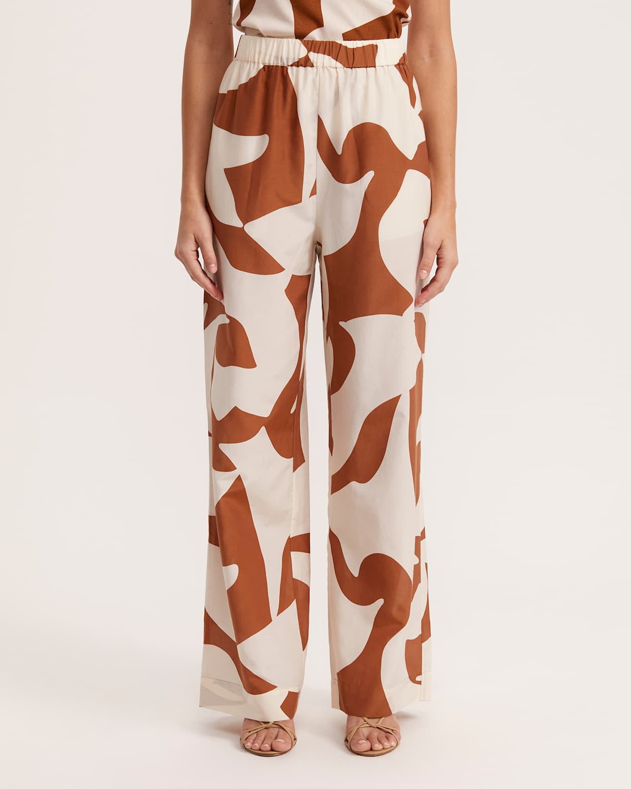Tyler Cotton Silk Wide Leg Pant in MULTI