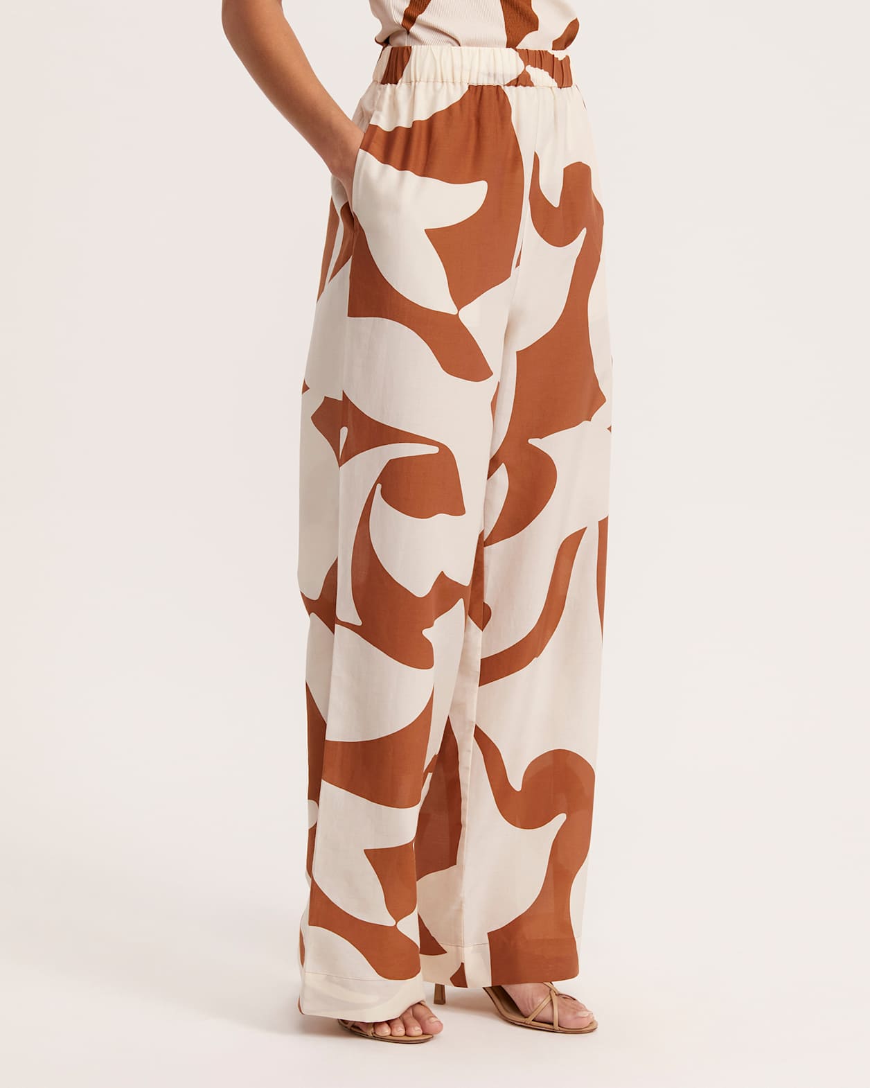 Tyler Cotton Silk Wide Leg Pant in MULTI