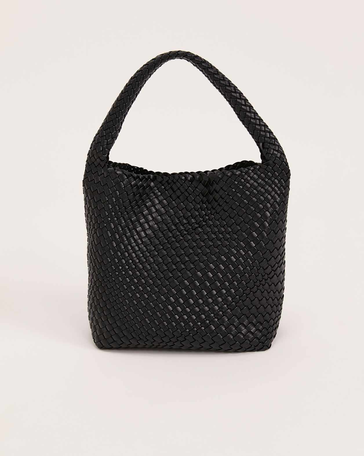 Ivy Large Woven Bag in BLACK