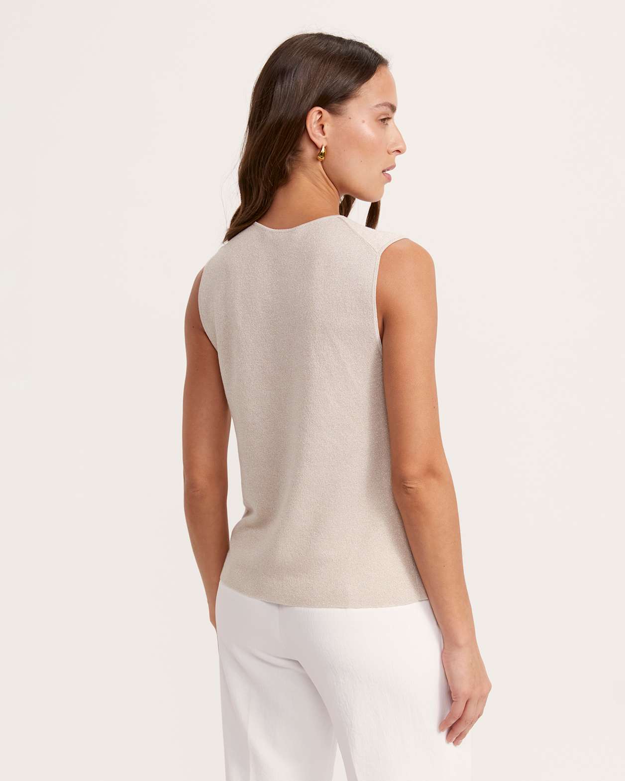 Sparkling Knit Vest in CHAMPAGNE