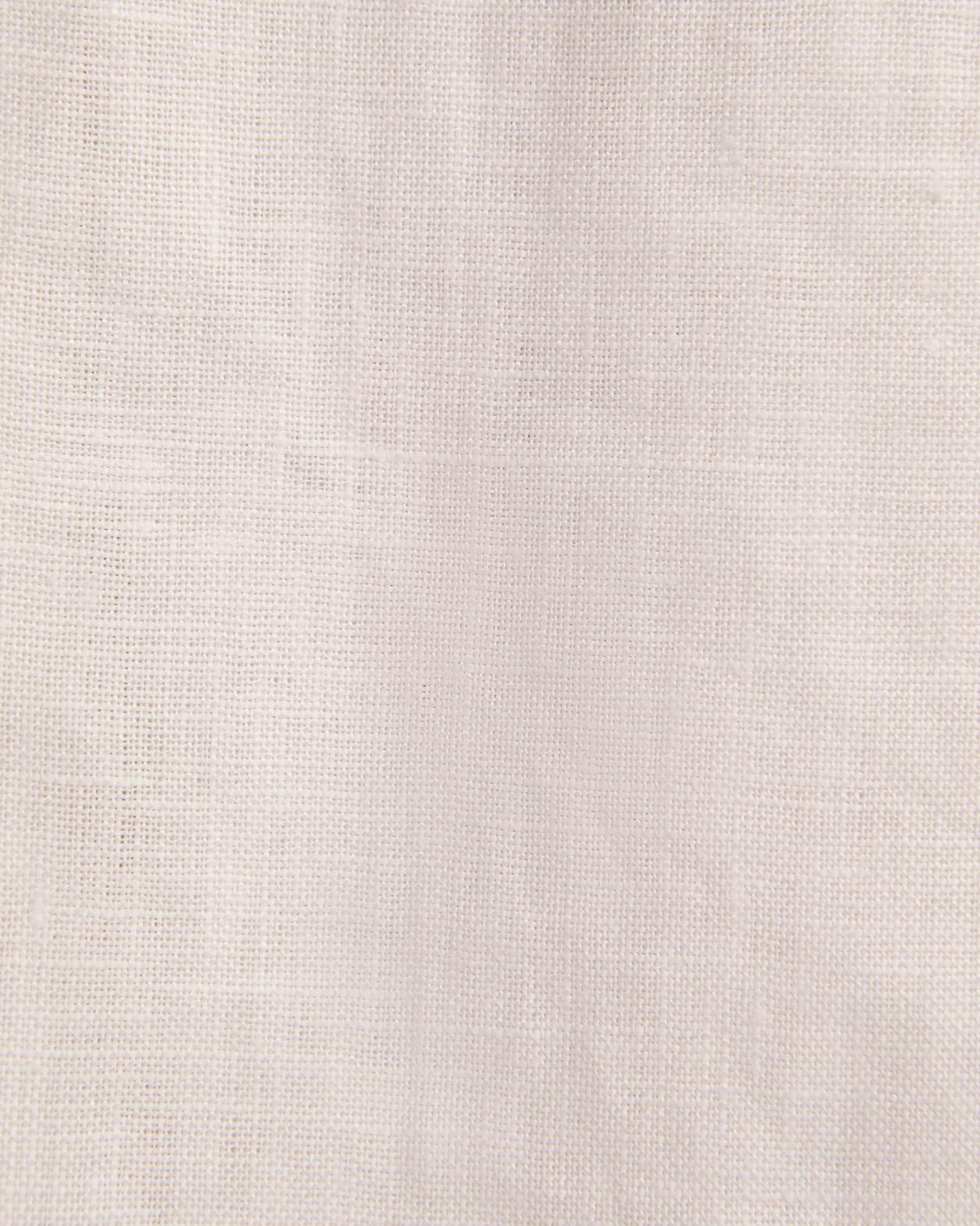 Lila Linen Mini Dress in WHITE
