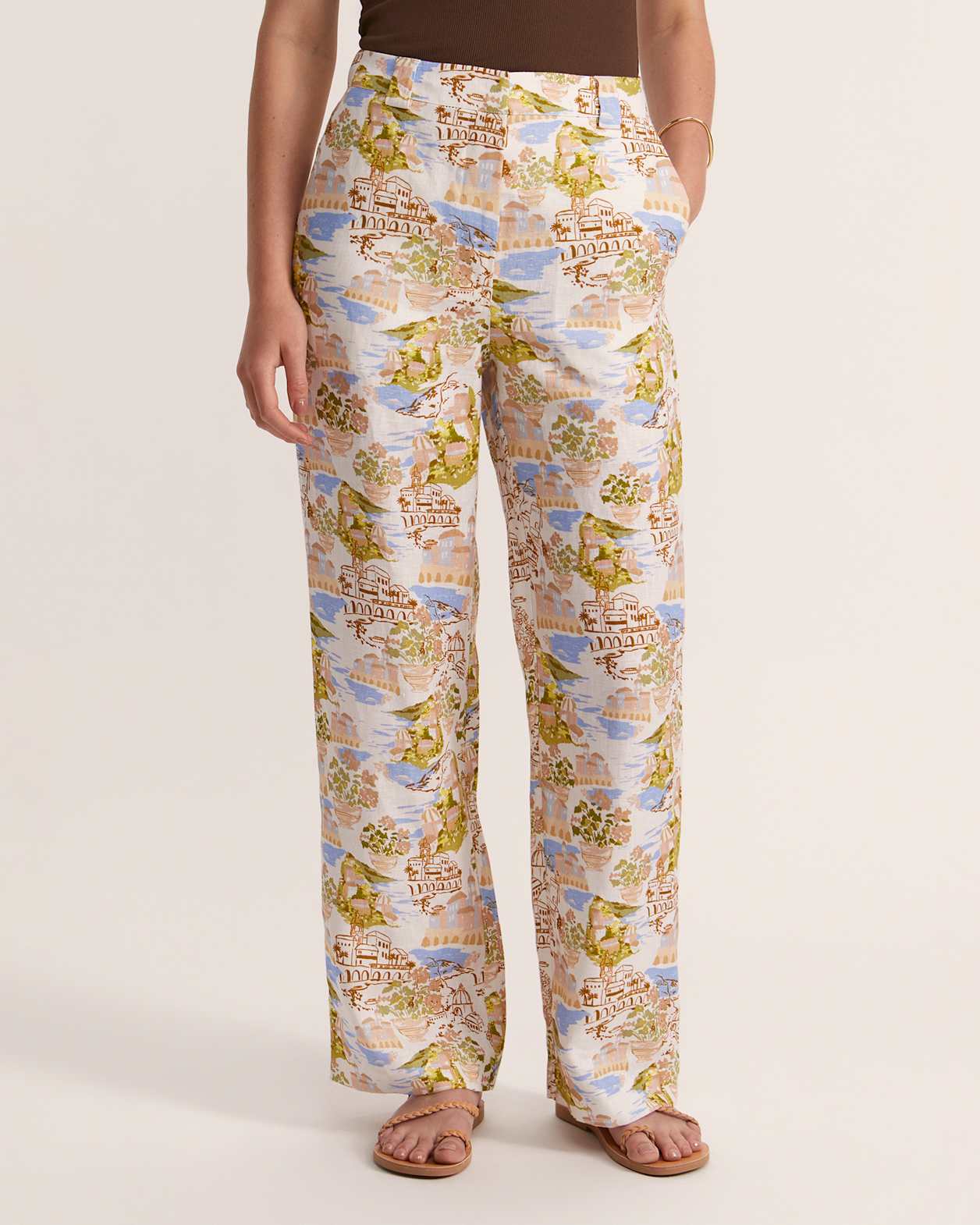 Juliette Linen Pant in MULTI