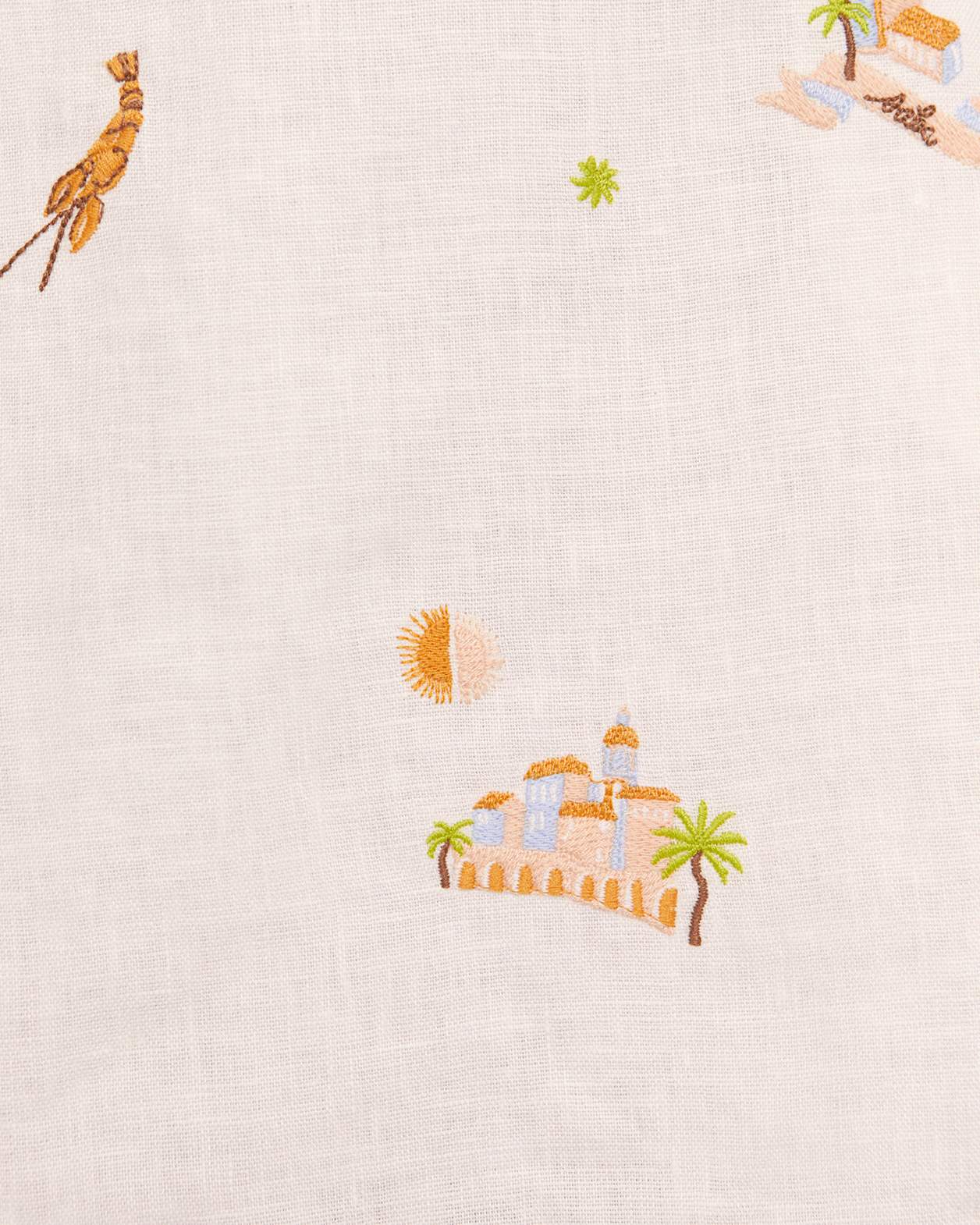 Lucia Linen Scallop Mini Skirt in MULTI
