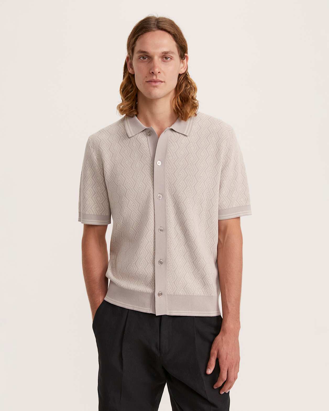 Monte Geo Cotton Button Thru in TAUPE/NATURAL