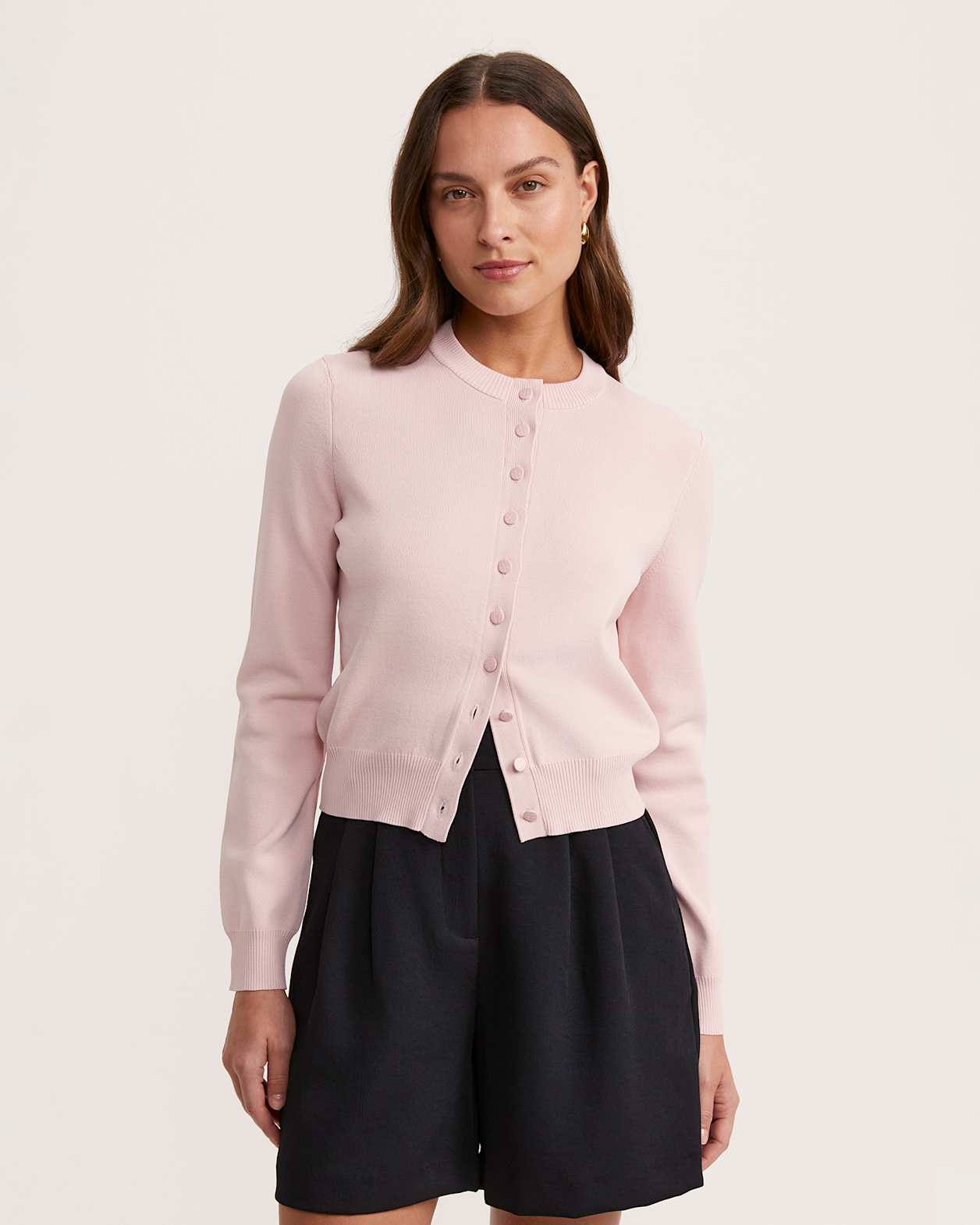 Mia Milano Knit Cardigan in BLUSH