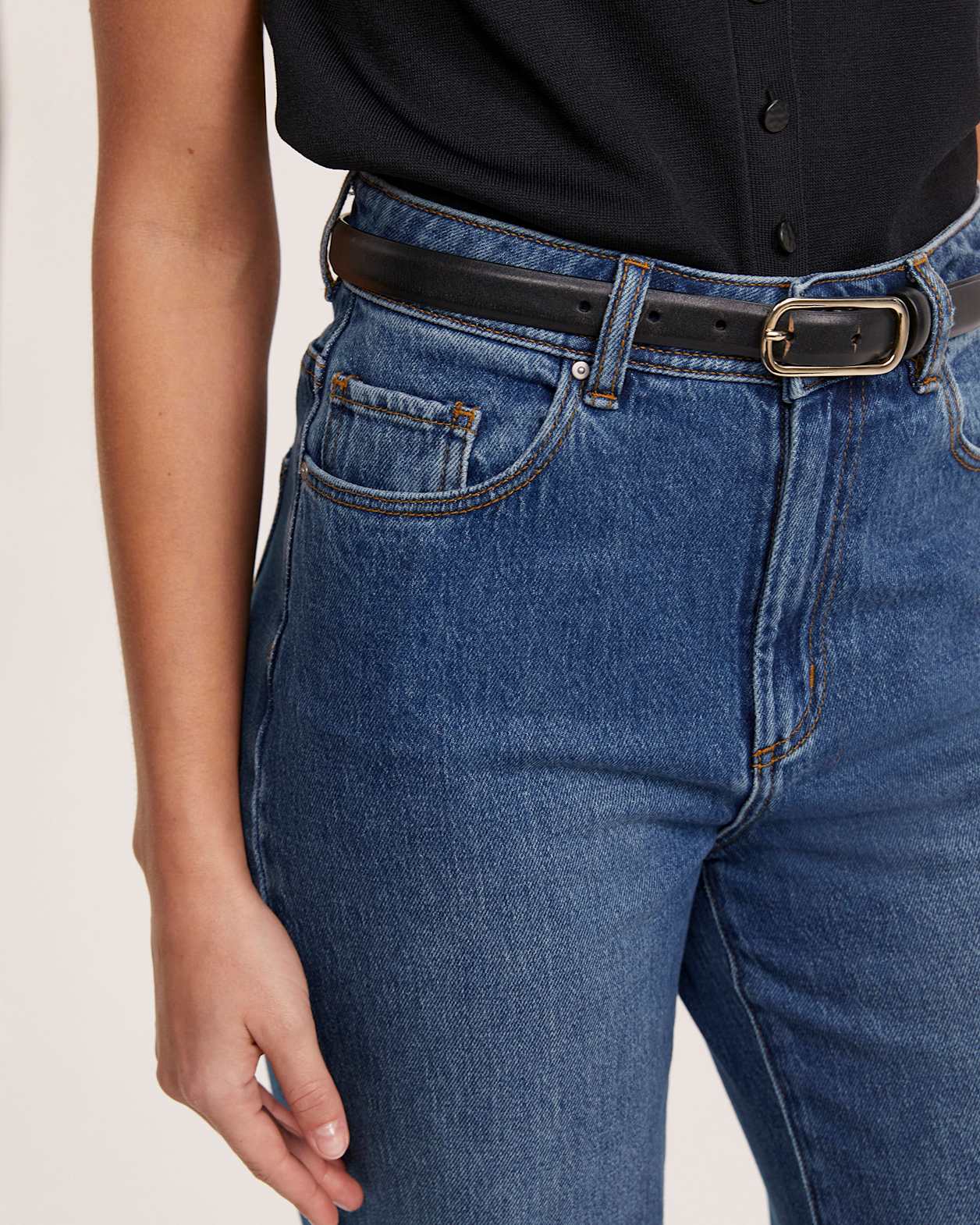 Tara Wide Leg Jean in DEEP BLUE