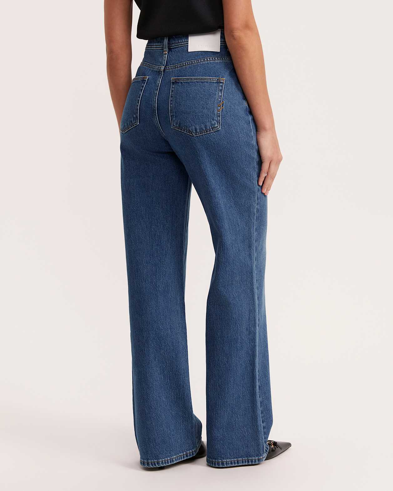 Tara Wide Leg Jean in DEEP BLUE