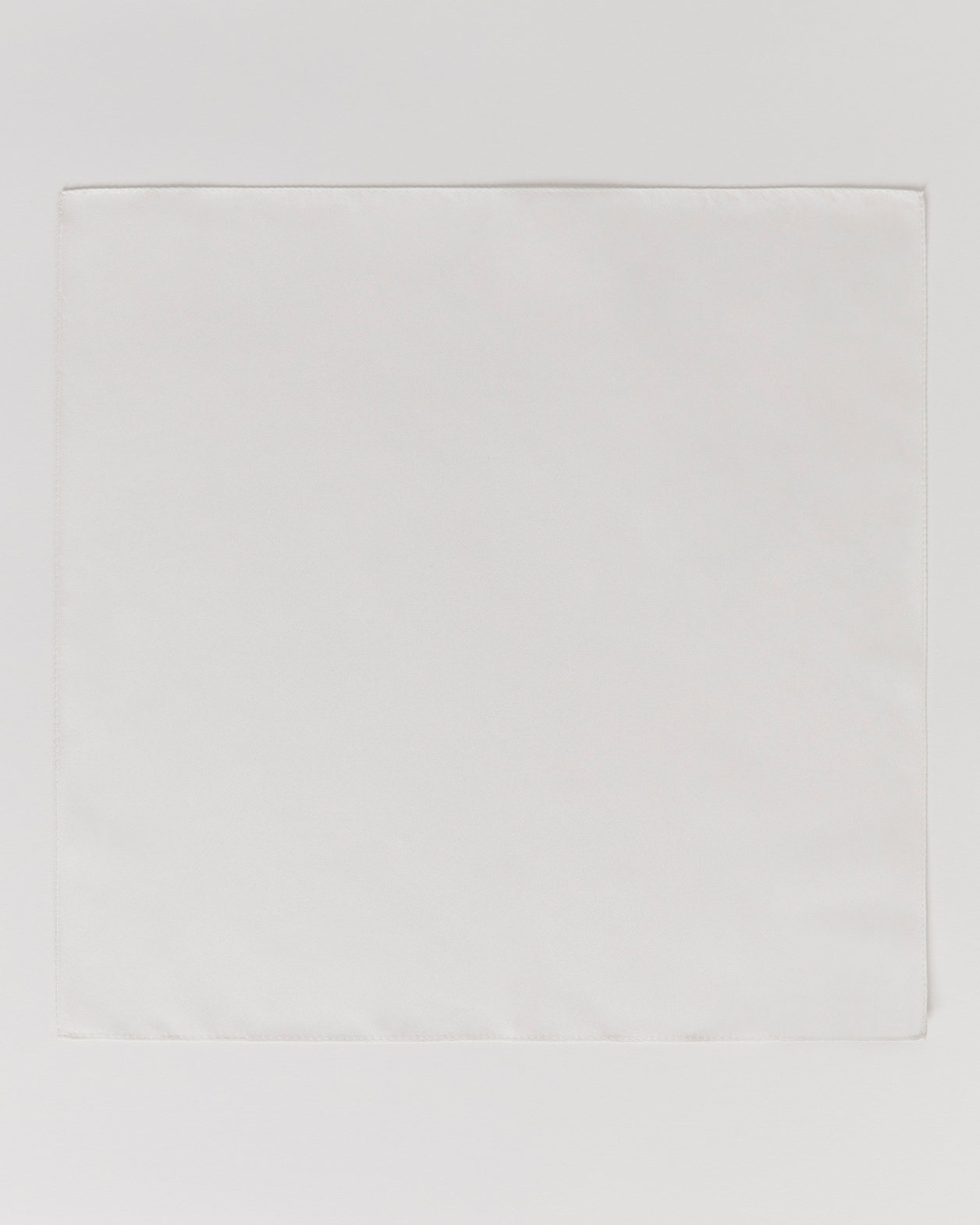 Plain Silk Pocket Square in WHITE