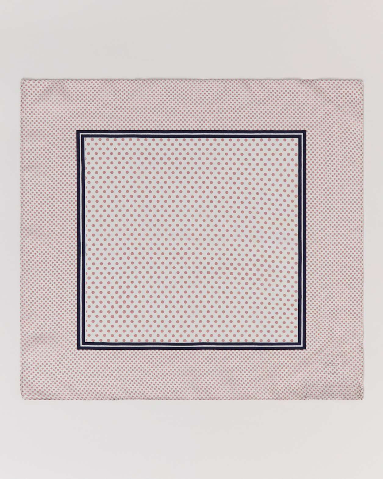 Spot Silk Pocket Square in PINK/WHITE
