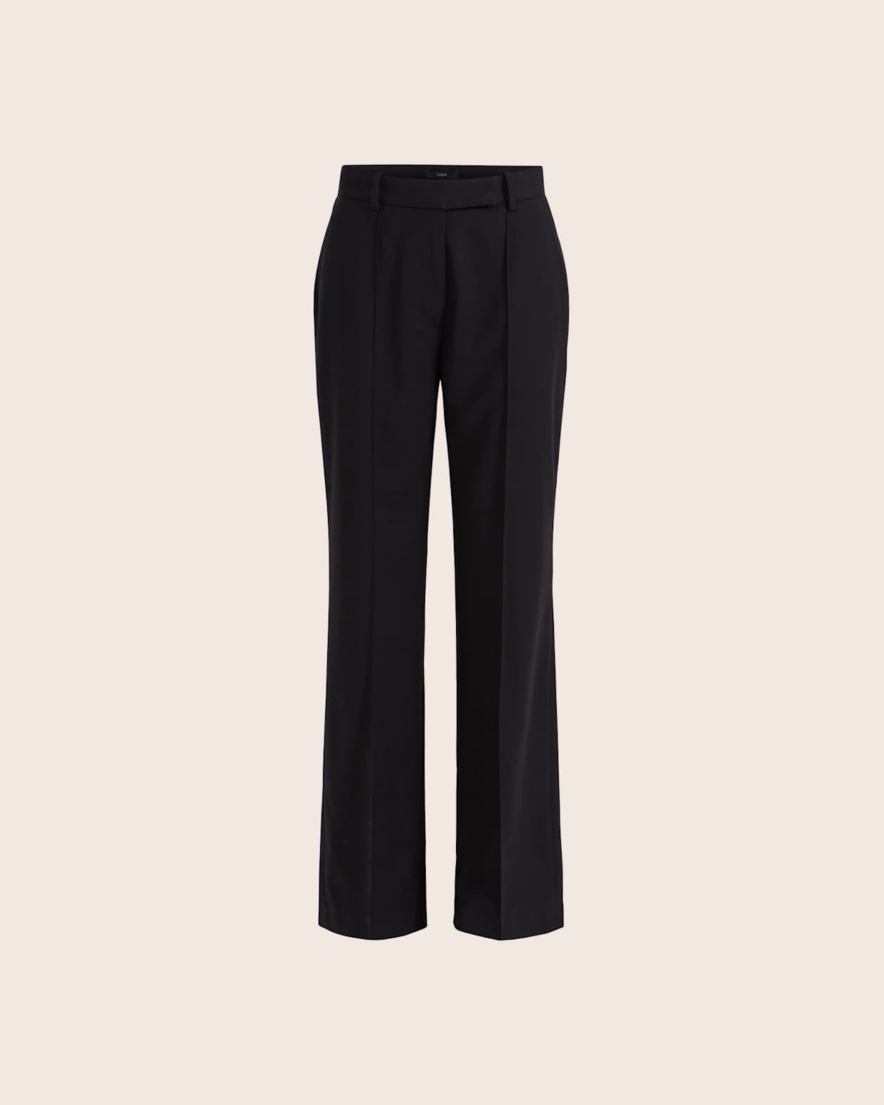 Celeste Wide Leg Wool Pant in BLACK