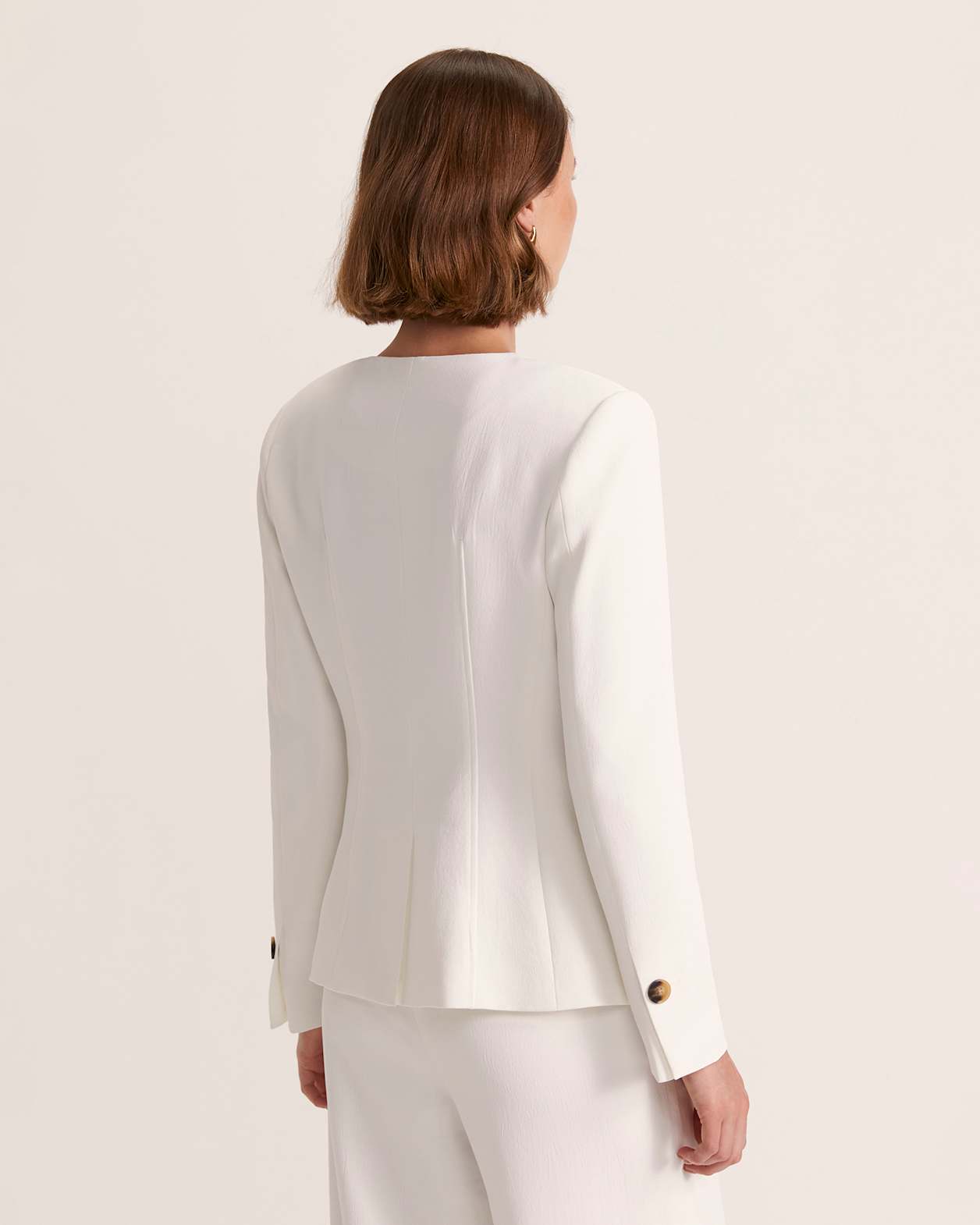 Dharma Crew Neck Jacket in ALABASTER