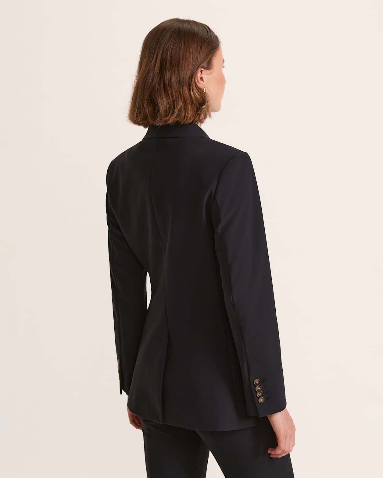 Deia Double Breasted Blazer in BLACK