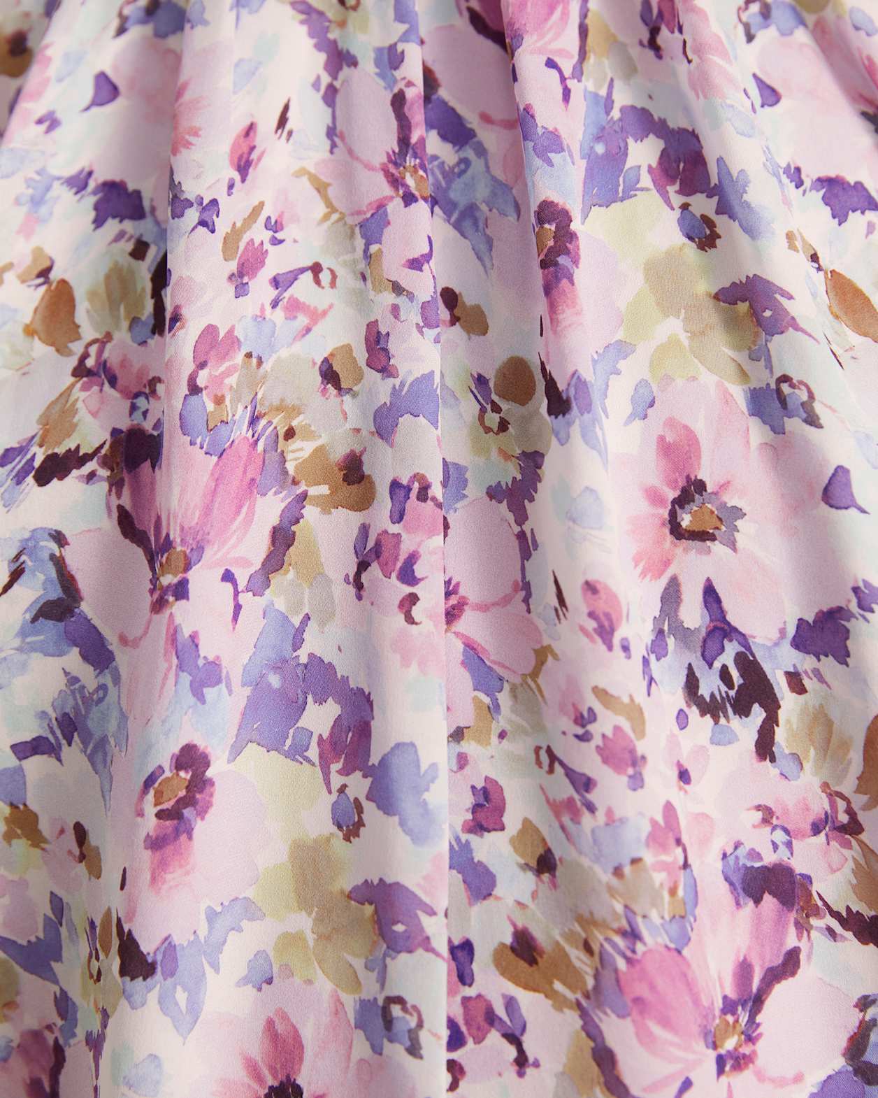 Periwinkle Silk Short Sleeve Top in MULTI