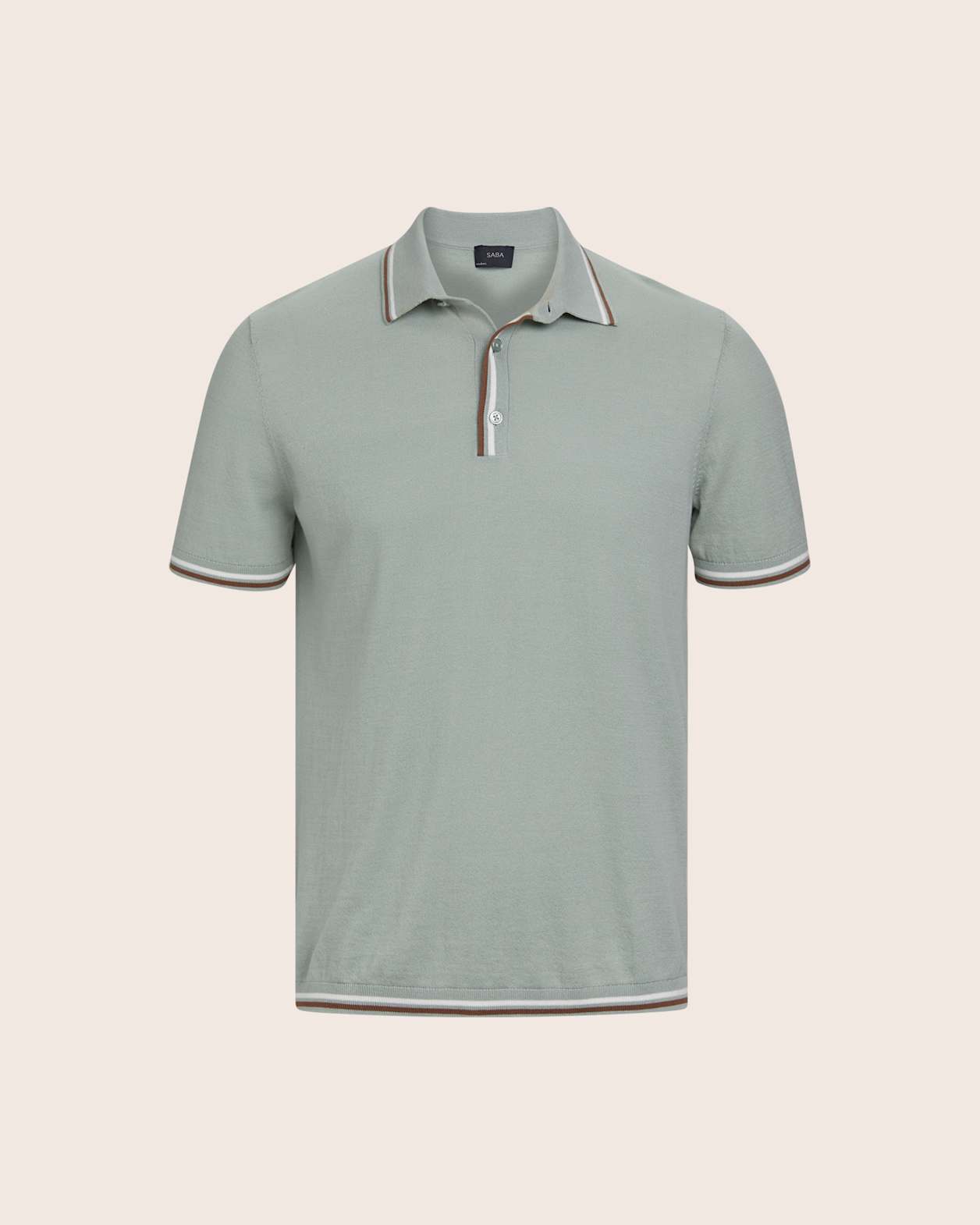 Monte Cotton Knit Polo in PISTACHIO