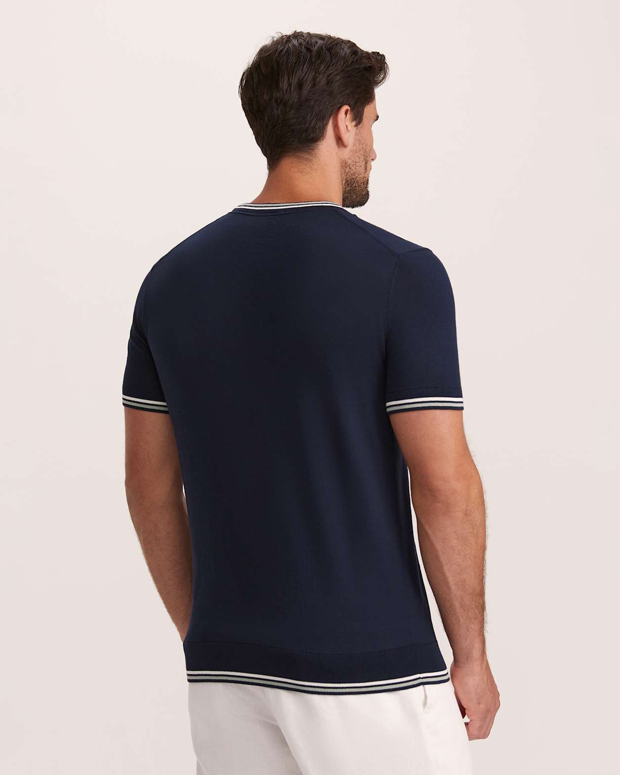 Monte Cotton Knit Tee in NAVY