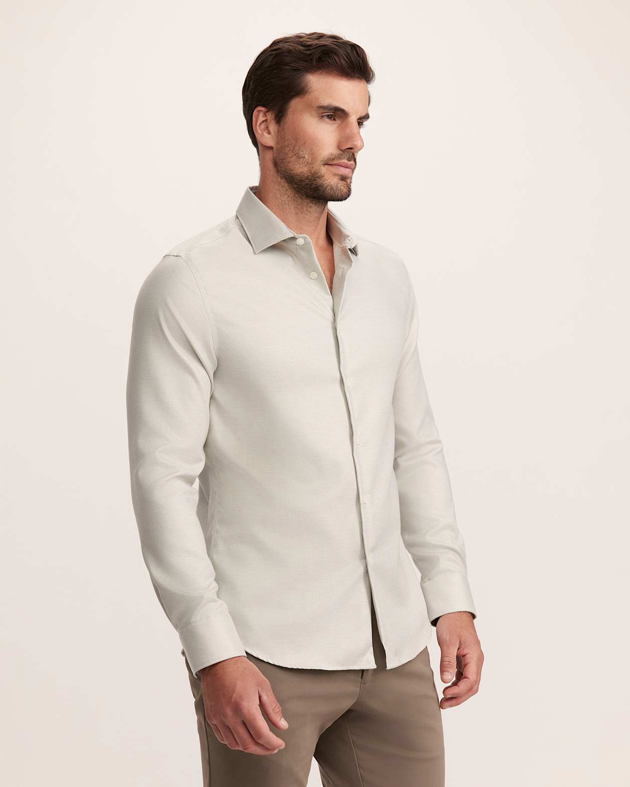 Nixon Long Sleeve Slim Easy Care Shirt in KELP