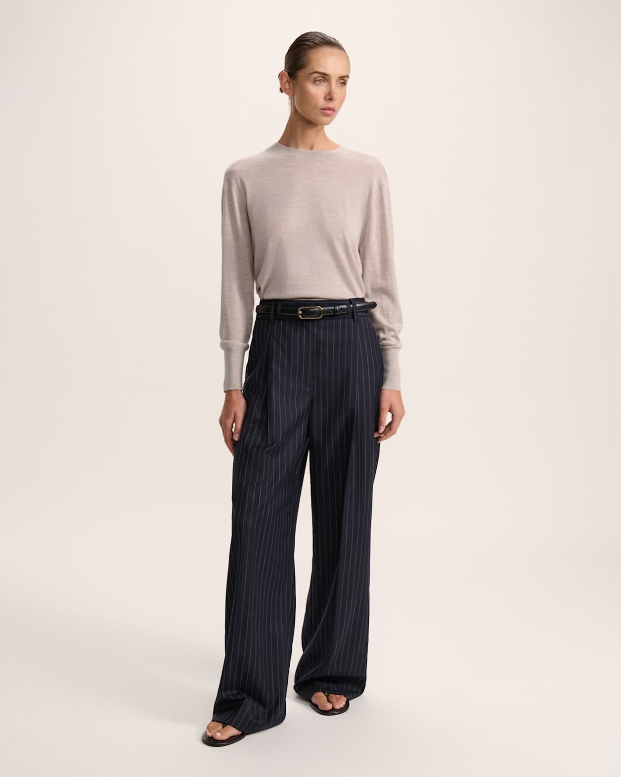 Franka Wool Crew Knit in MINK
