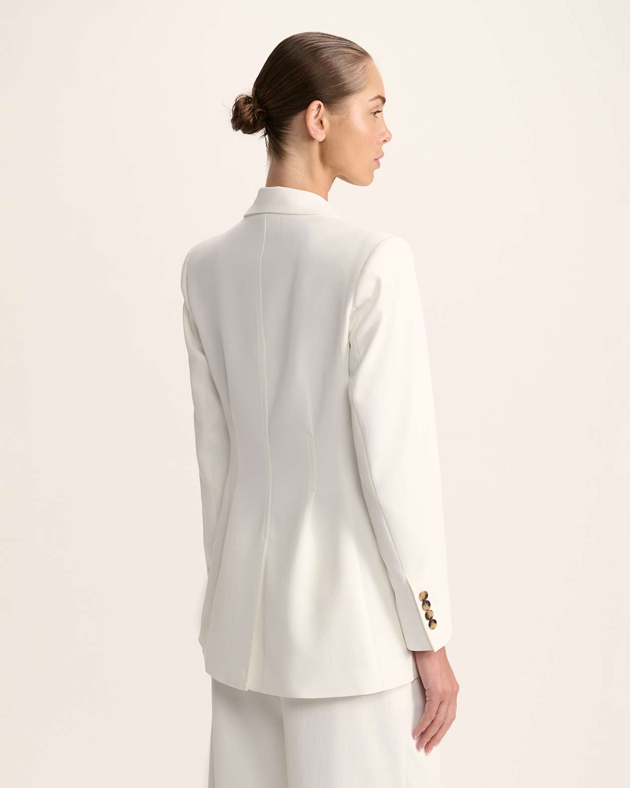 Dharma Stitch Detail Blazer in ALABASTER