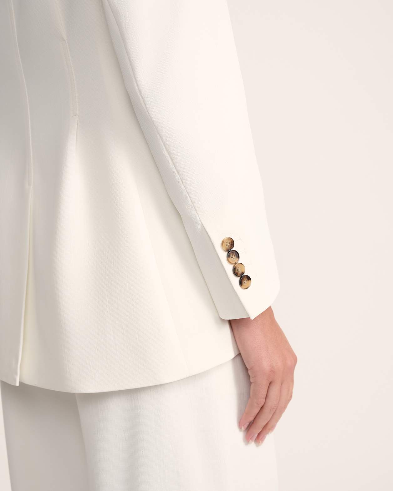 Dharma Stitch Detail Blazer in ALABASTER