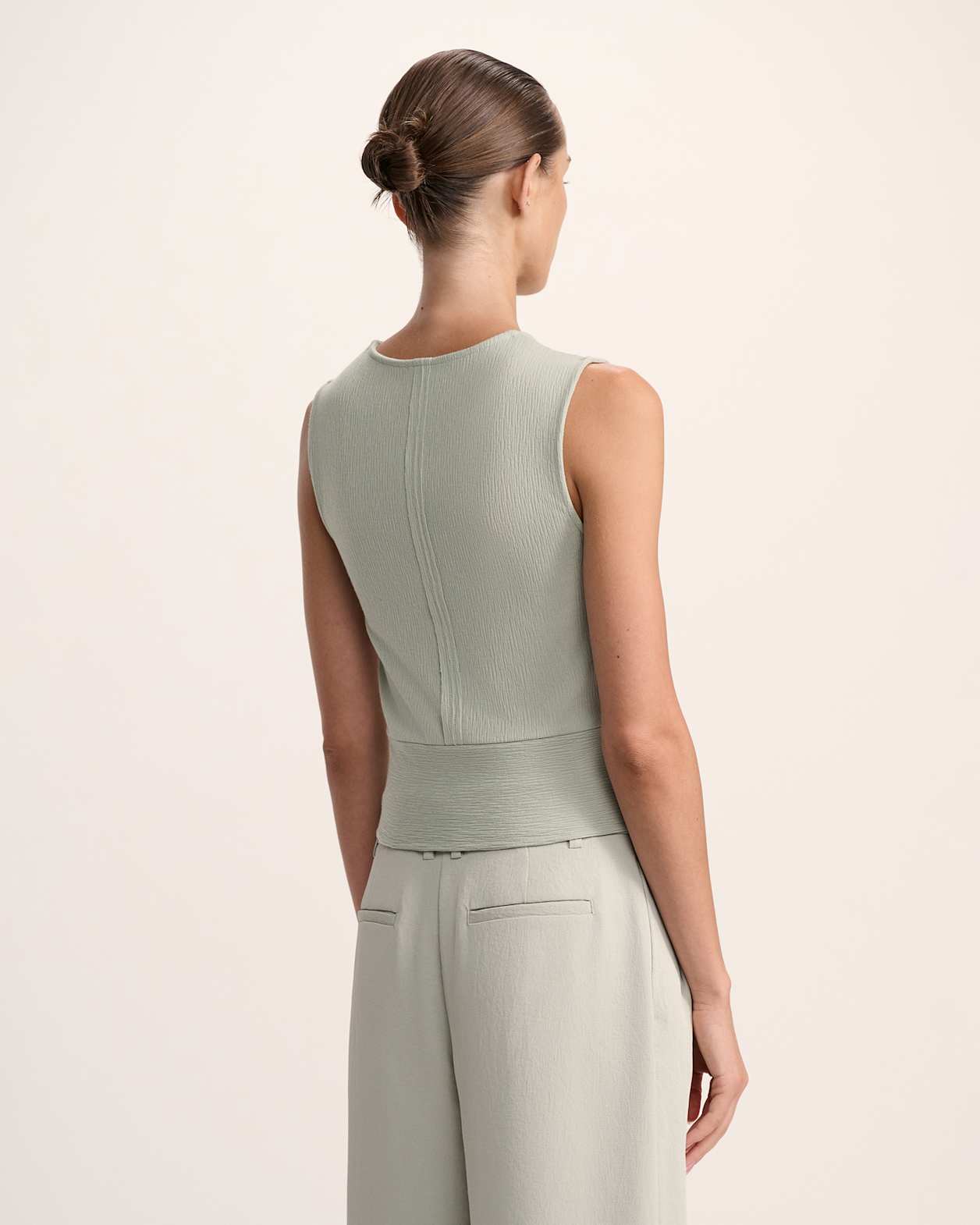 Xanthe Twist Tank in PISTACHIO