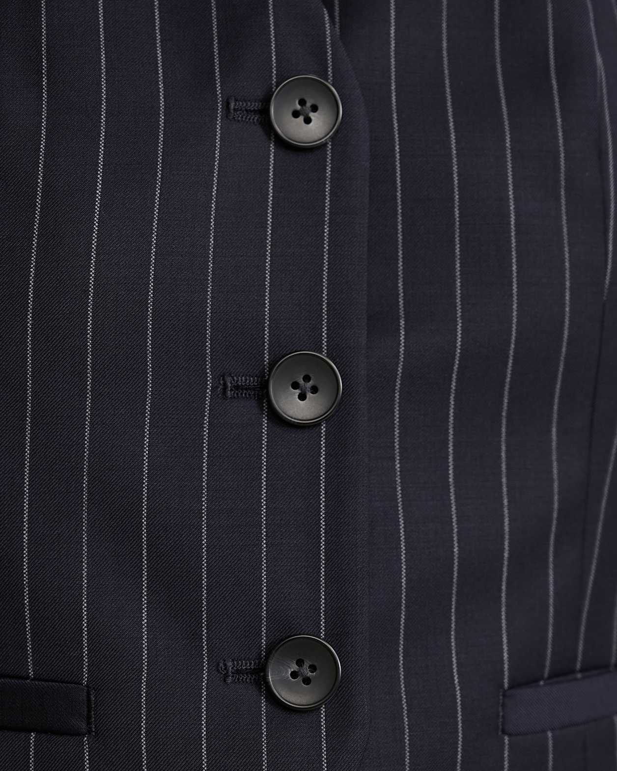 Polly Pinstripe Vest in NAVY/IVORY
