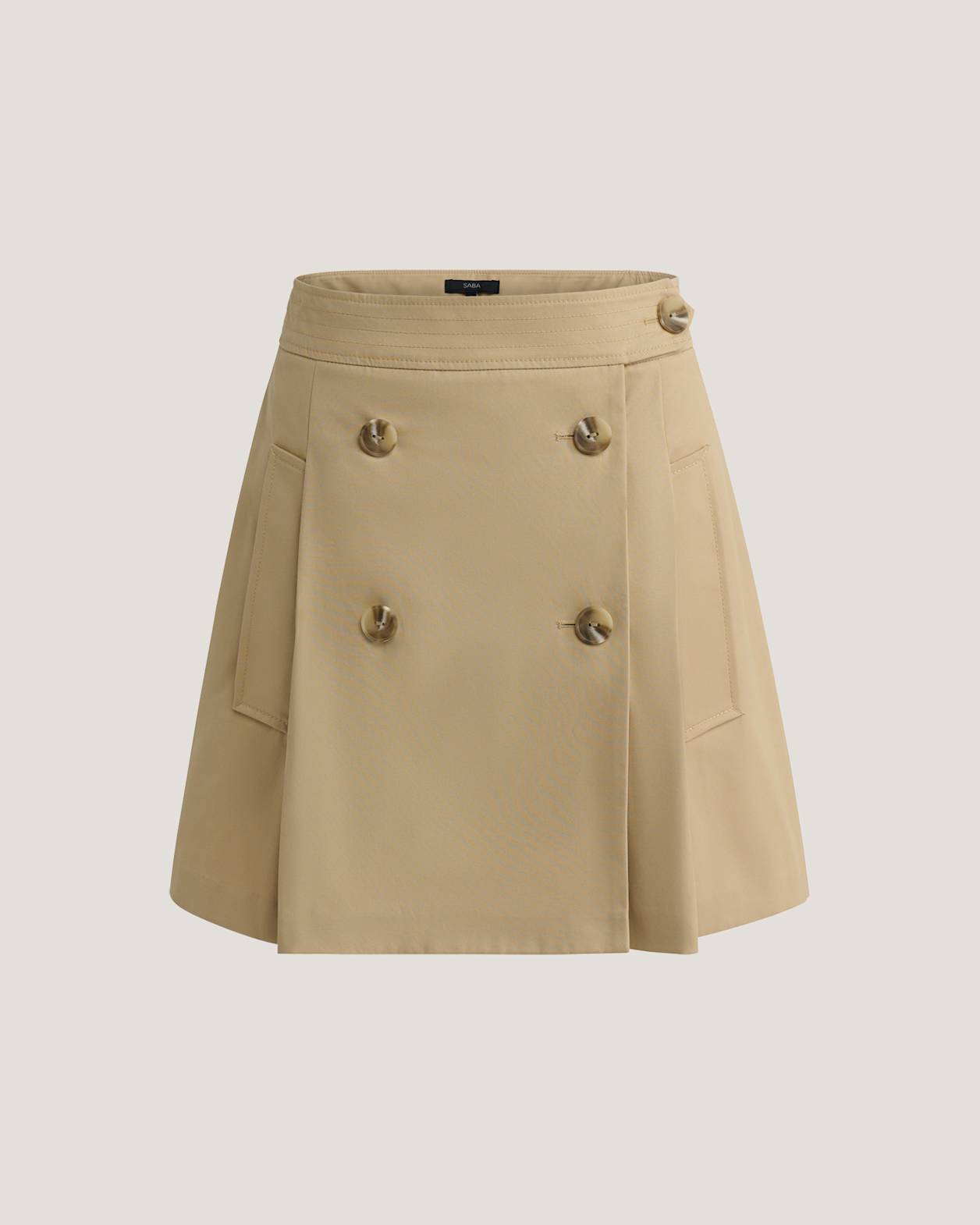Lana Cotton Mini Skirt in CAPPUCCINO