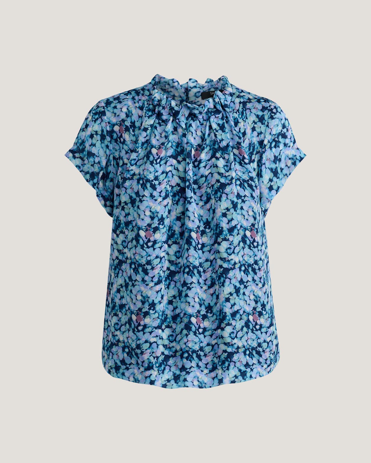 Sequin Silk High Neck Top in MULTI