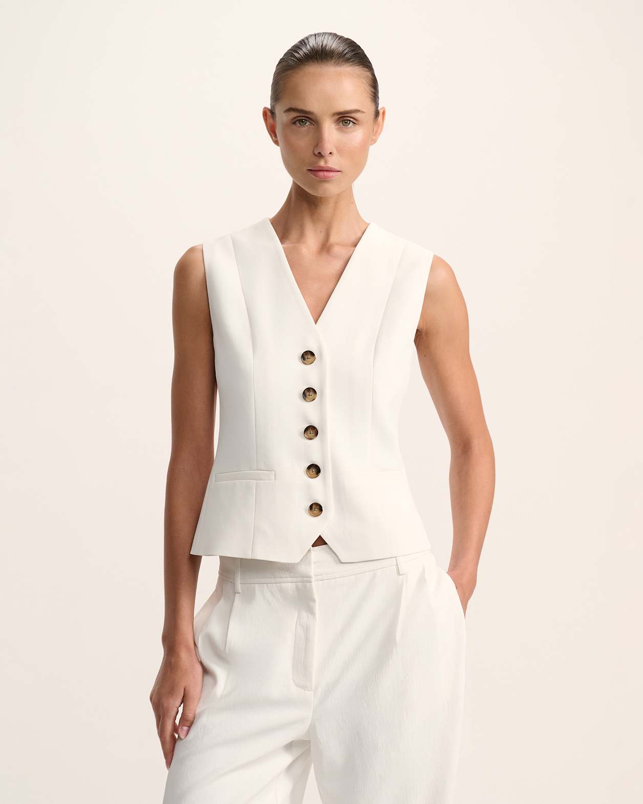 Dharma Vest in ALABASTER