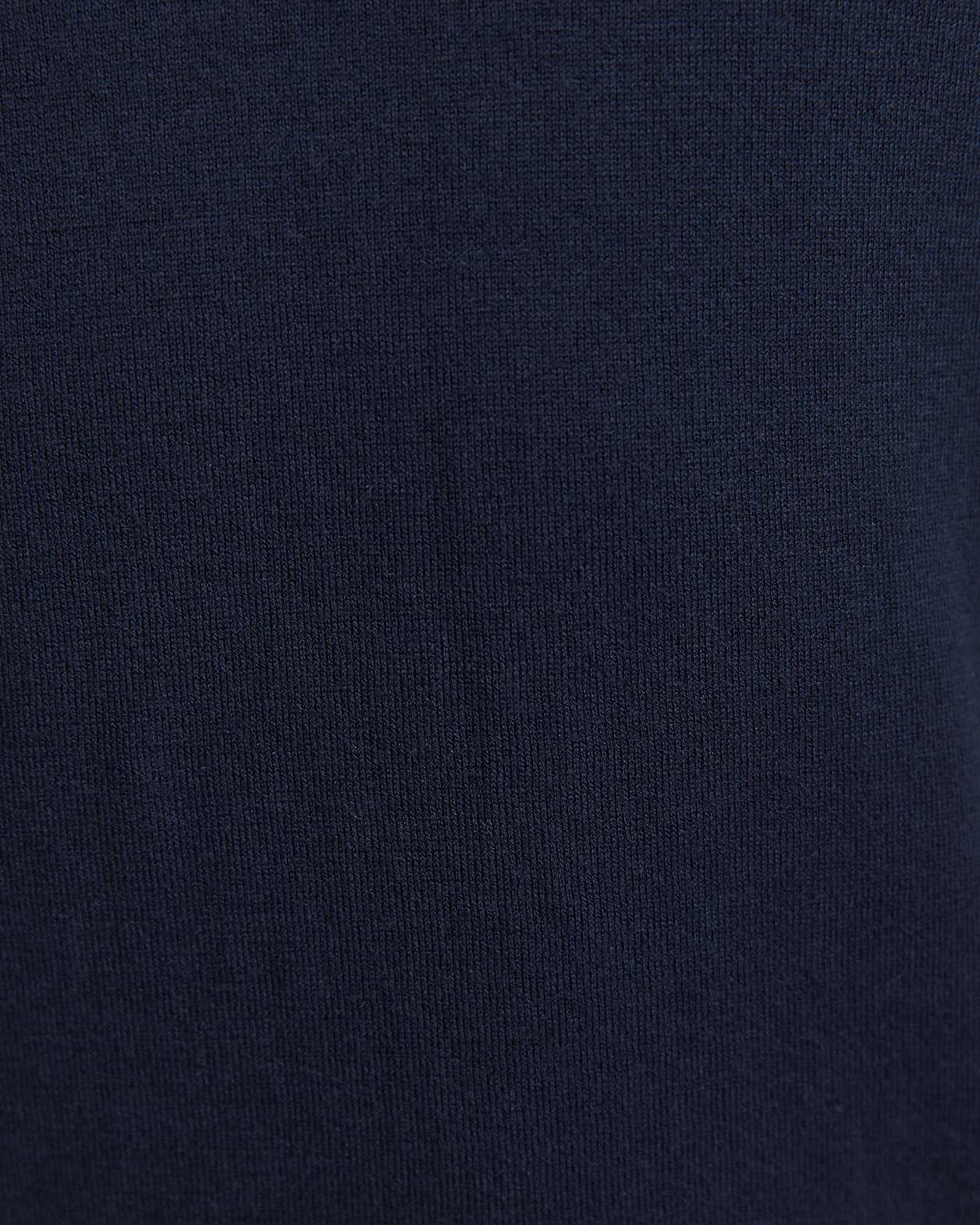 Miramar Cotton Wool Knit Polo in NAVY