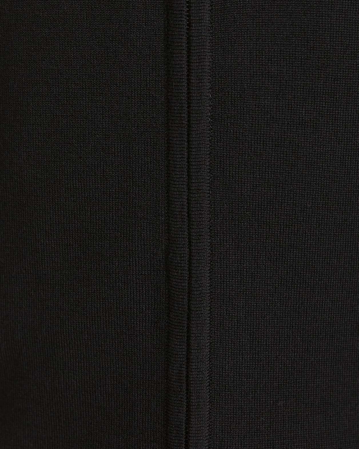 Franklin Wool Knit Zip Through in BLACK