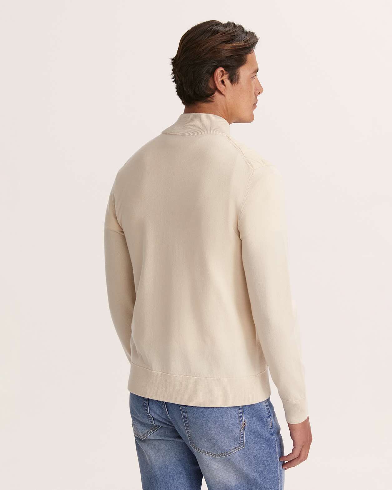 Ross Padded Merino Wool Jacket in EGGSHELL