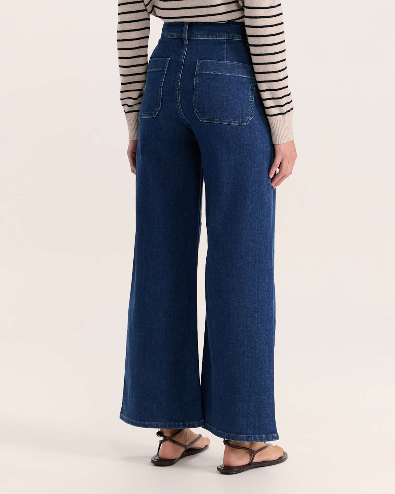 Anna Marine Wide Leg Jean in DARK INDIGO