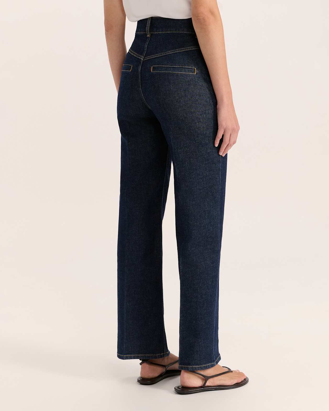 Ava Wide Leg Jean in BLUE/BLACK WASH