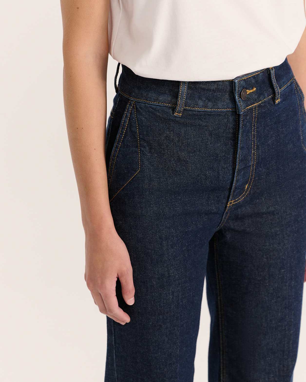 Ava Wide Leg Jean in BLUE/BLACK WASH