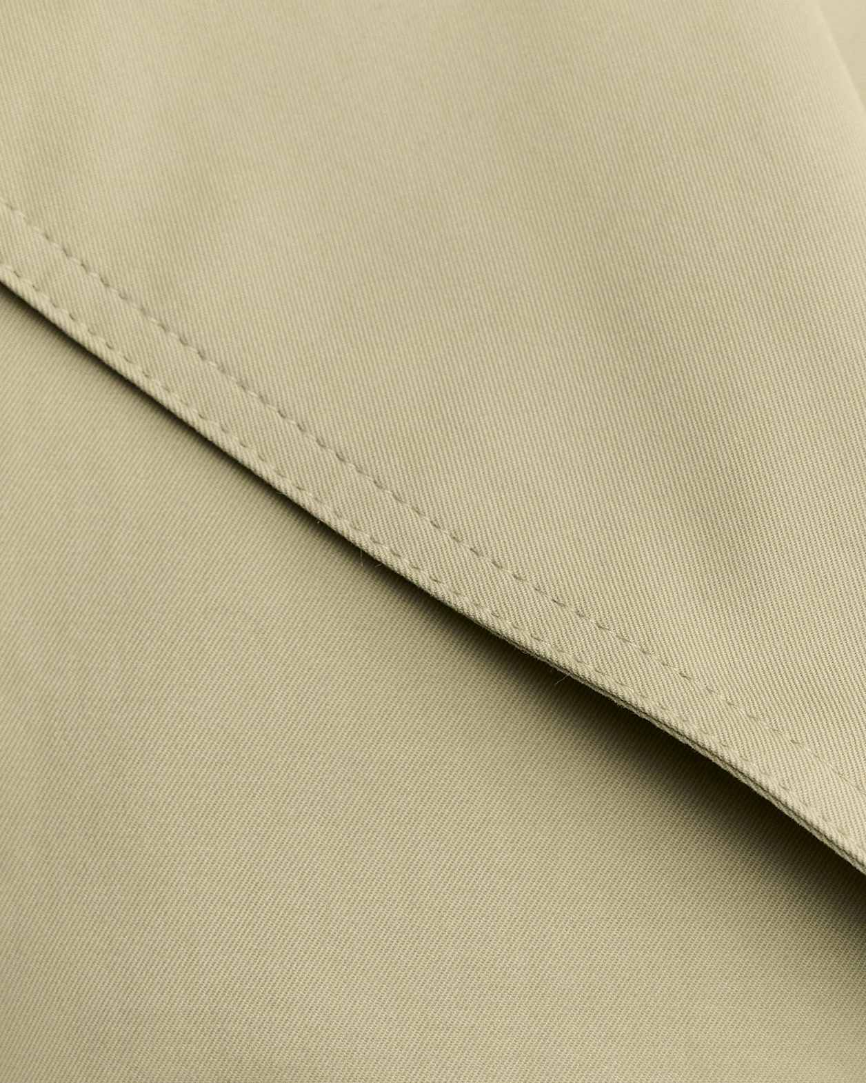Lana Cropped Cotton Trench in GREEN